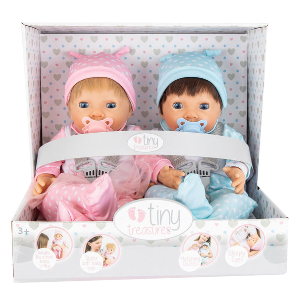 Tiny Treasures -  Twin Doll Set In Brother & Sister Outfit