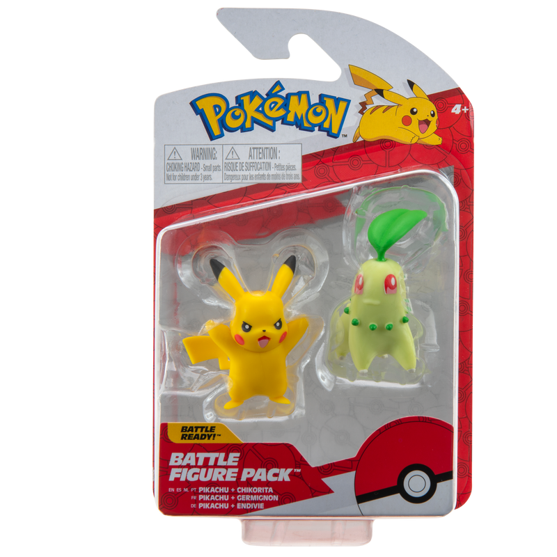 Pokemon kampfigurpakke - Pikachu+Chikorita