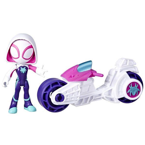 Spidey and his Amazing Friends 4 Inch Figure and Motorcycle, Ghost Spider