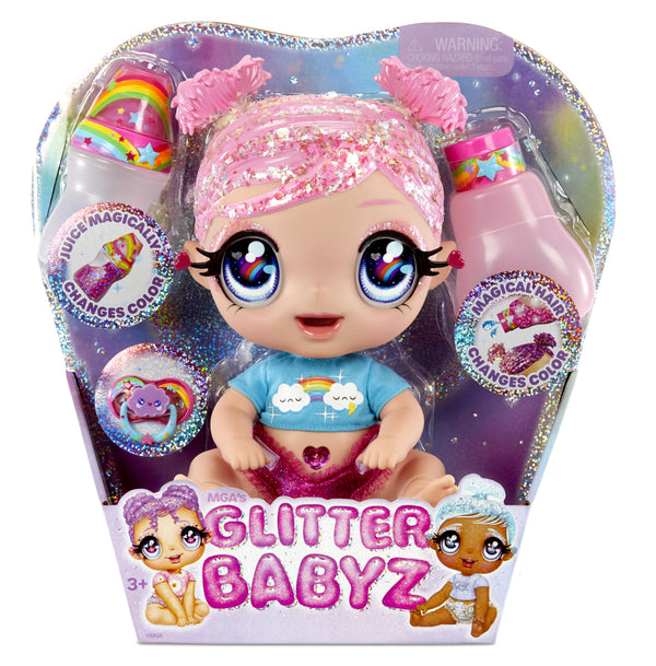 Glitter Babyz docka- rosa (Rainbow)
