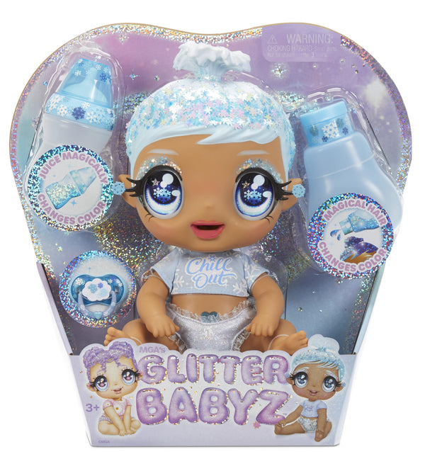 Glitter Babyz docka-ljus blå (Snowflake)