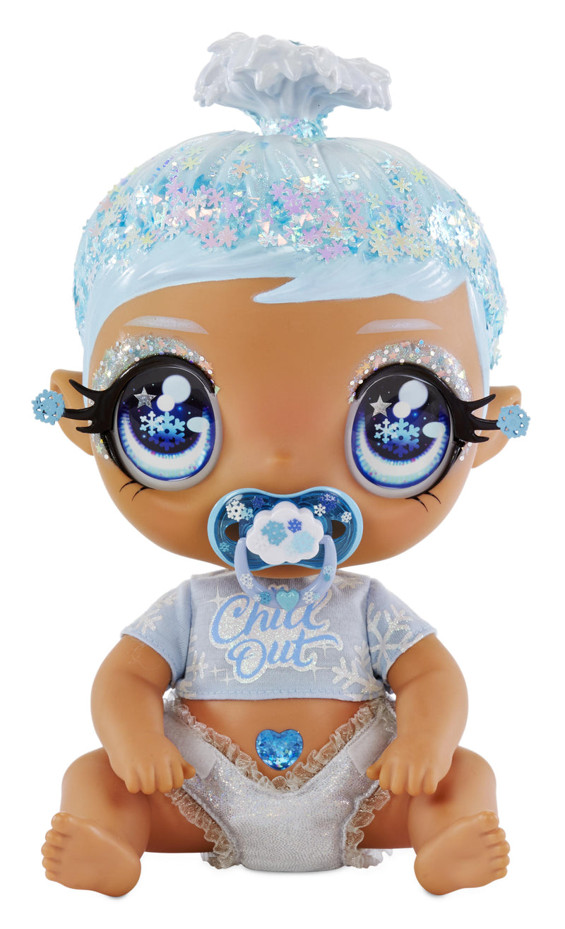 Glitter Babyz docka-ljus blå (Snowflake)