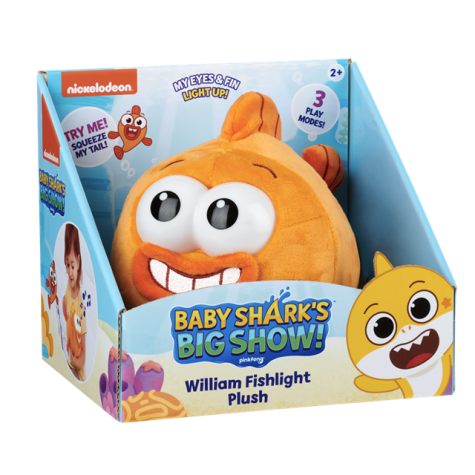 Baby Shark William Plysch med Ljus