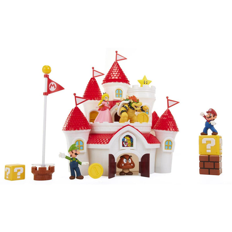 Super Mario 2.5 Inch Deluxe Playset Mushroom Kingdom Castle with Figures