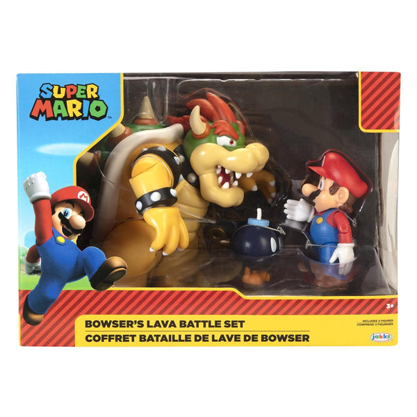 Super Mario 4 Inch Figure Set Mario vs. Bowser