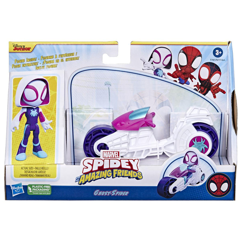 Spidey and his Amazing Friends 4 Inch Figure and Motorcycle, Ghost Spider