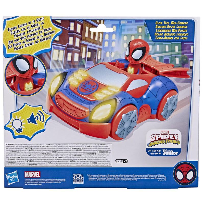 Spidey and his Amazing Friends Feature Vehicle Glow Tech Web Crawler