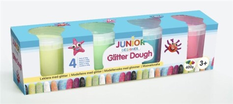 Junior Designer Glittermodellera 4-Pack 4x100g